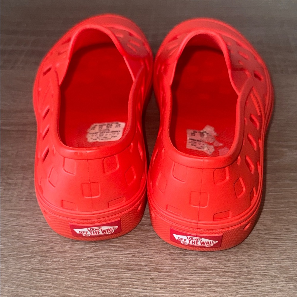Vans Bright Red Slip-On Ventilated Flats - Picture 4 of 9